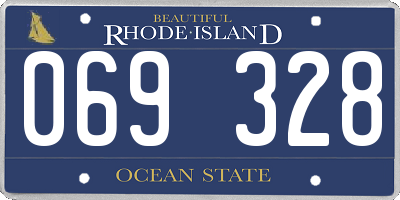 RI license plate 069328