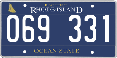 RI license plate 069331