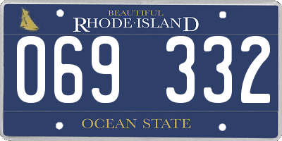 RI license plate 069332