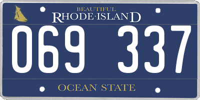 RI license plate 069337