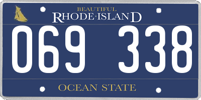 RI license plate 069338