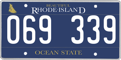 RI license plate 069339