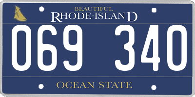 RI license plate 069340