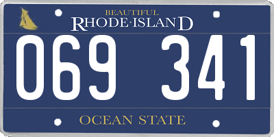 RI license plate 069341