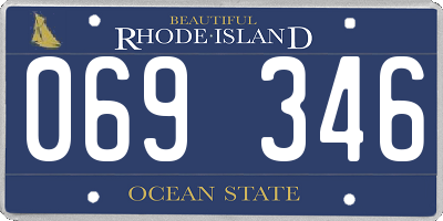 RI license plate 069346