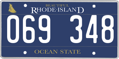 RI license plate 069348