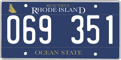 RI license plate 069351