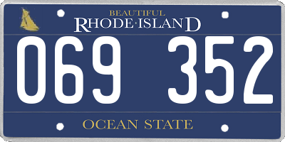 RI license plate 069352