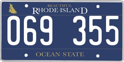 RI license plate 069355