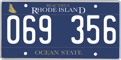 RI license plate 069356
