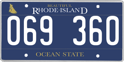 RI license plate 069360