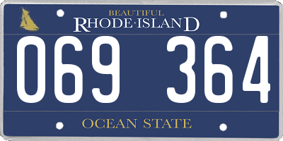 RI license plate 069364