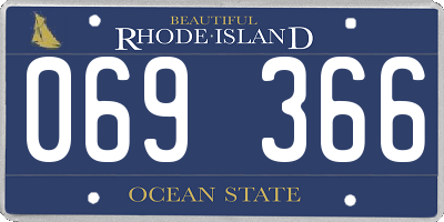 RI license plate 069366