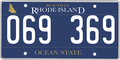 RI license plate 069369
