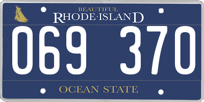 RI license plate 069370