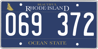 RI license plate 069372