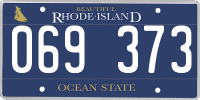 RI license plate 069373