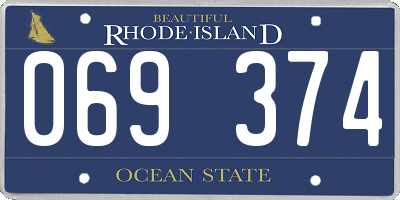 RI license plate 069374