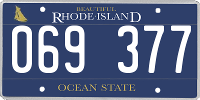 RI license plate 069377