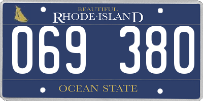 RI license plate 069380