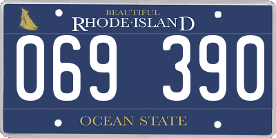RI license plate 069390