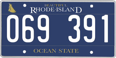 RI license plate 069391