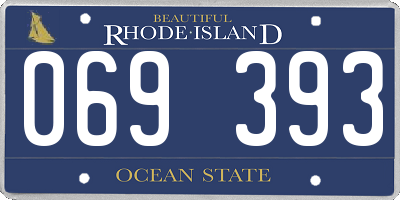 RI license plate 069393