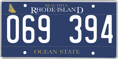 RI license plate 069394