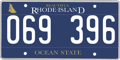 RI license plate 069396