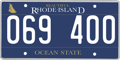 RI license plate 069400