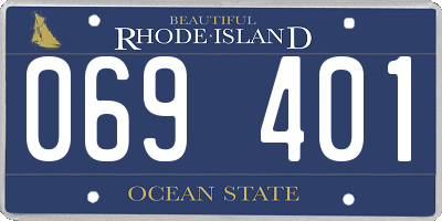 RI license plate 069401