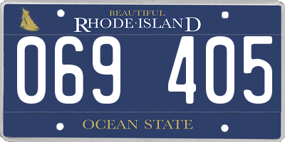 RI license plate 069405