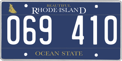RI license plate 069410