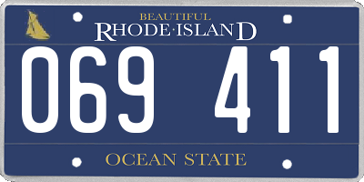 RI license plate 069411