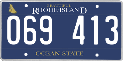 RI license plate 069413