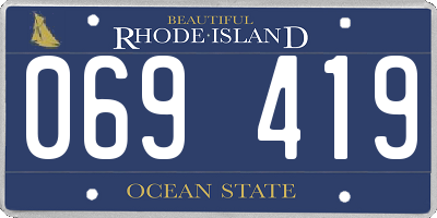 RI license plate 069419