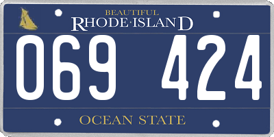 RI license plate 069424