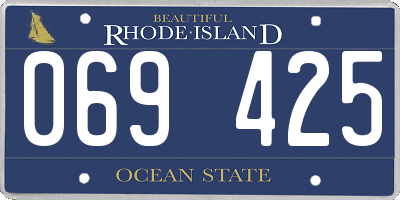 RI license plate 069425