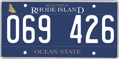 RI license plate 069426