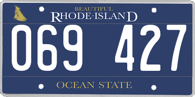 RI license plate 069427