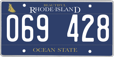 RI license plate 069428