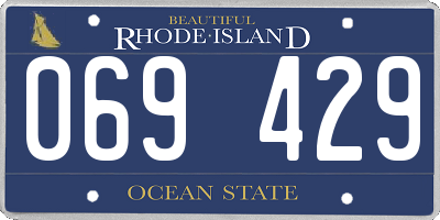 RI license plate 069429