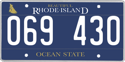 RI license plate 069430