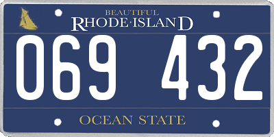 RI license plate 069432