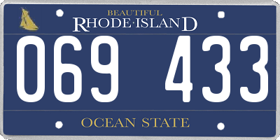 RI license plate 069433