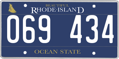 RI license plate 069434