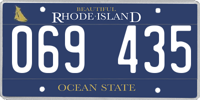RI license plate 069435