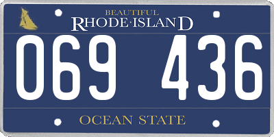 RI license plate 069436