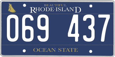 RI license plate 069437