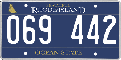 RI license plate 069442